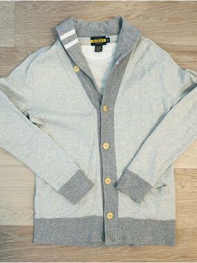 Rugby Ralph Lauren Light Gray Shawl Collar Cardigan